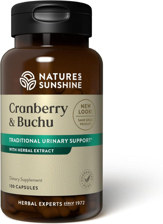 Natural Cranberry and Buchu Concentrate Capsules - 100 Count