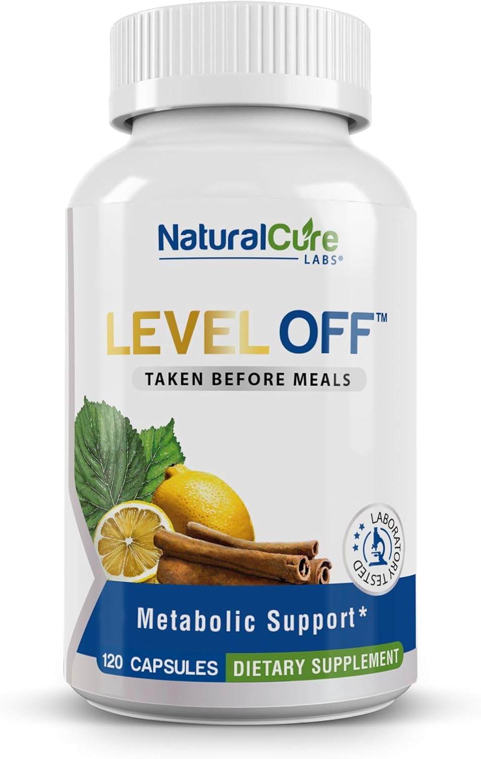 Natural Cure Labs Level Off - Spike Curb Supplement 120 Capsules, Vegan, Non-GMO, Gluten Free - 60 Servings - BoostGo Australia