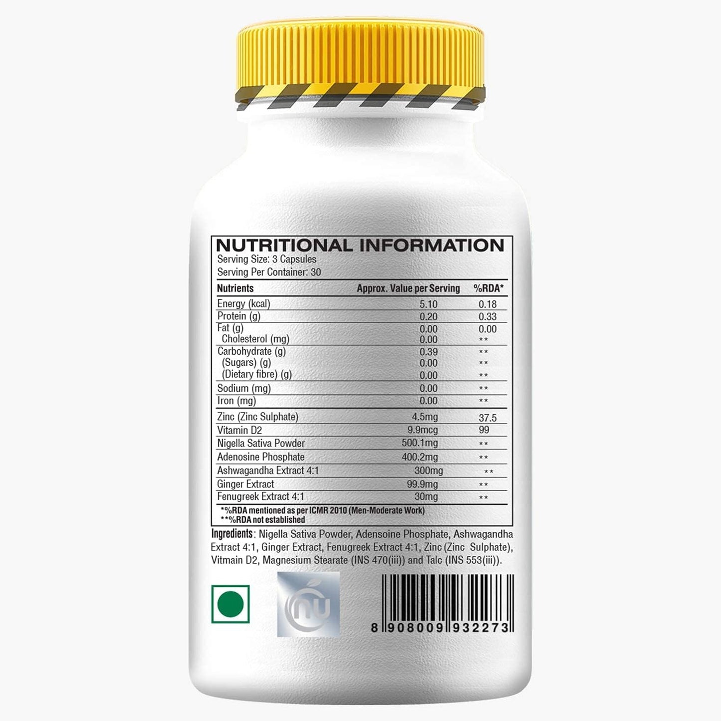 Natural Cutting & Lean Muscle Supplement - Beuniq ANVAROL (ANAVAR) Alternative - 90 Capsules - India's First Offering