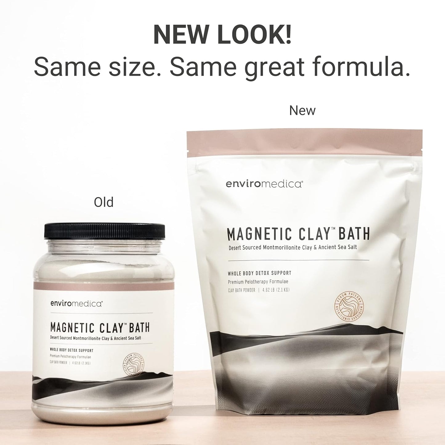 Natural Detox Magnesium Bath Flakes for Relaxation, Wellness & Muscle Relief - Enviromedica Magnetic Clay - High-Absorption Formula