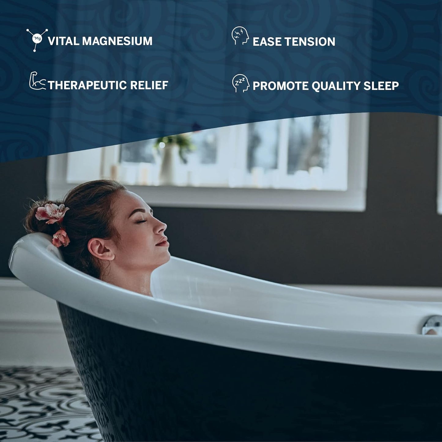 Natural Detox Magnesium Bath Flakes for Relaxation, Wellness & Muscle Relief - Enviromedica Magnetic Clay - High-Absorption Formula