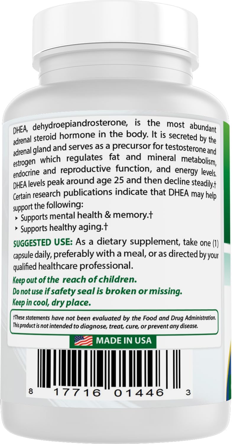 Natural DHEA 100mg Capsules for Hormone Balance & Healthy Aging - 60 Count - Made in USA - Men & Women Support - BoostGo Australia