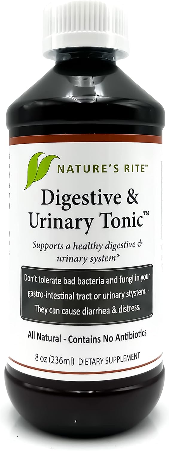 Natural Digestive and Urinary Tonic with 45 ppm Colloidal Silver for Immune Support (8 oz)