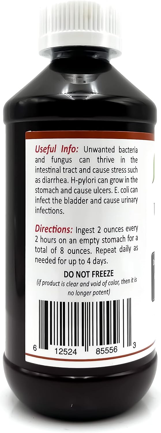 Natural Digestive and Urinary Tonic with 45 ppm Colloidal Silver for Immune Support (8 oz)