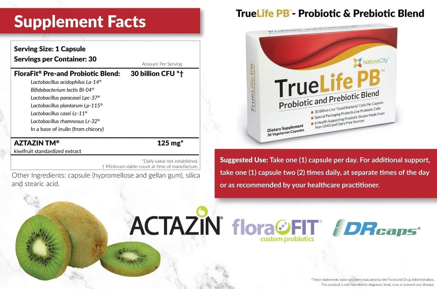 Natural Digestive Health Bundle: True-Aloe, Aloe-Cran, True-EZ-D, True-Life-PB by NatureCity