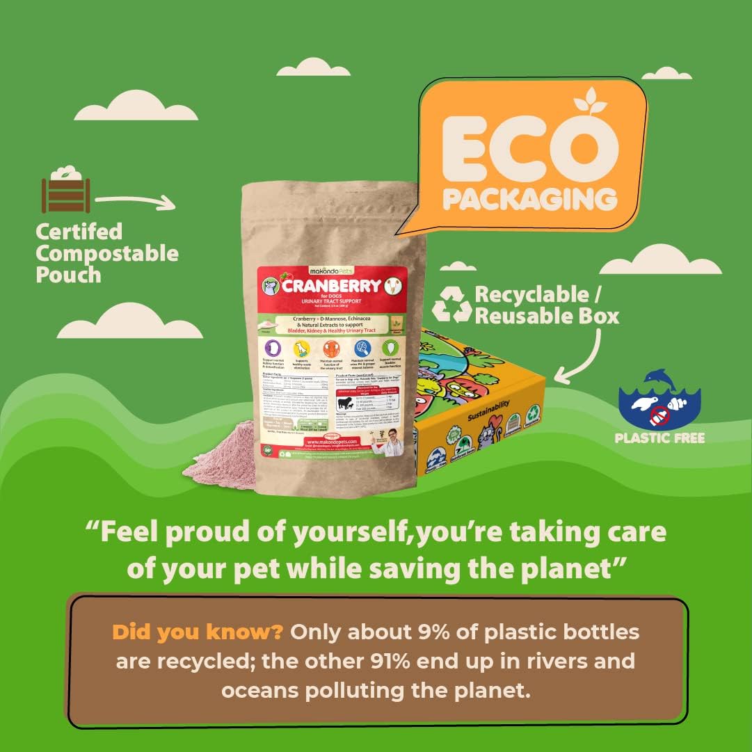 Natural Dog UTI Treatment & Kidney Support Powder - Cranberry Supplement for Dogs, Same as Cranberry Pills - Puppy Supplies for Dog Pee Health & Incontinence