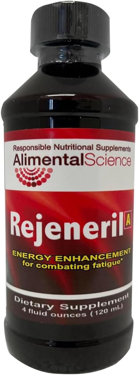 Natural Energy Boost Liquid Supplement with Alpha Lipoic Acid & Vitamins for Maximum Absorption - Rejeneril-A Blend (4 oz)