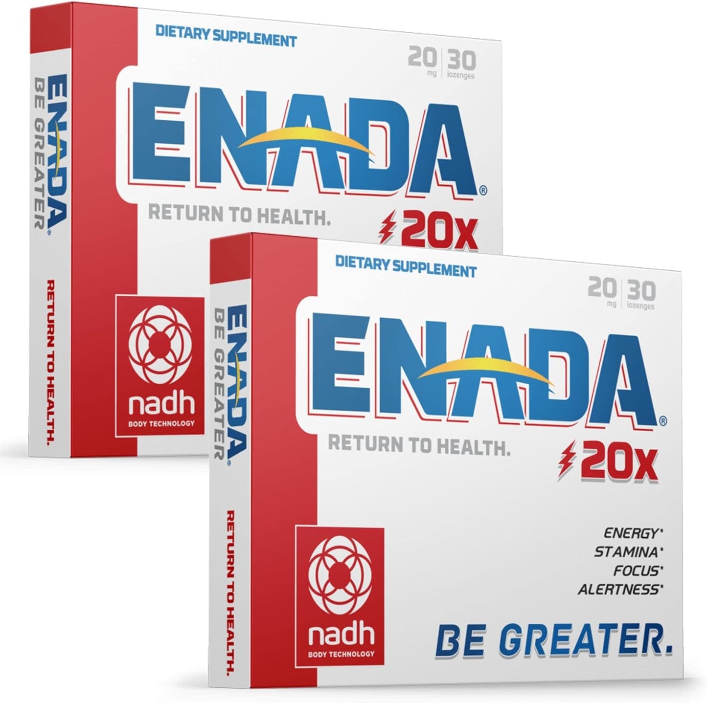 Natural Energy Boost Supplement with 20mg NADH | Enhance Energy, Focus, Stamina | Supports Fatigue, Cell Regeneration | 60 Lozenges for Men and Women