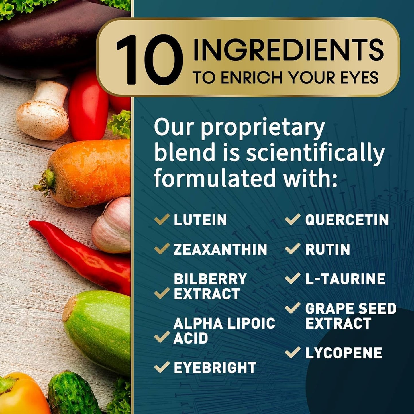 Natural Eye Health Supplement with Lutein, Zinc, Vitamins C & E - Supports Vision, Macular Health, & Dry Eyes - 60 Capsules - BoostGo Australia