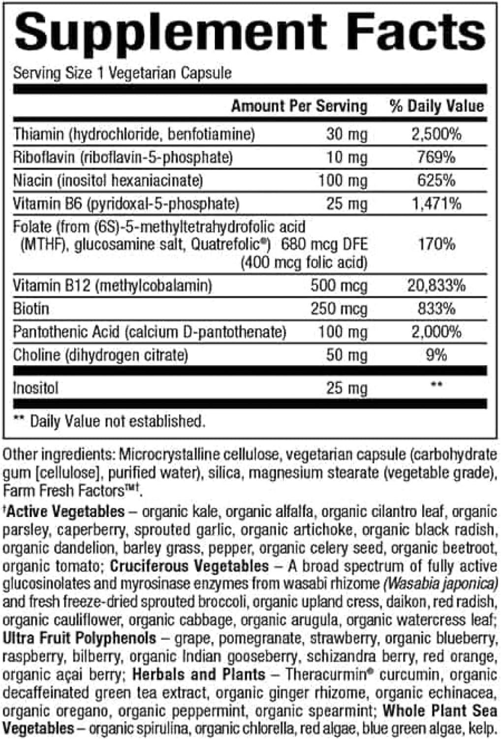 Natural Factors BioCoenzymated Active B Complex Capsules - 60 Servings