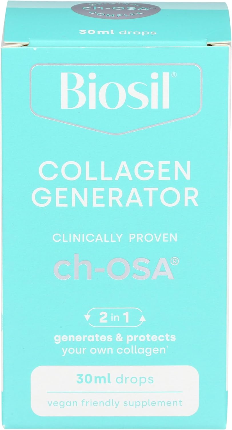 Natural Factors BioSil Liquid - Vegan Collagen Generator for Healthy Hair, Skin, and Nails - Supports Bones and Joints - 1 oz