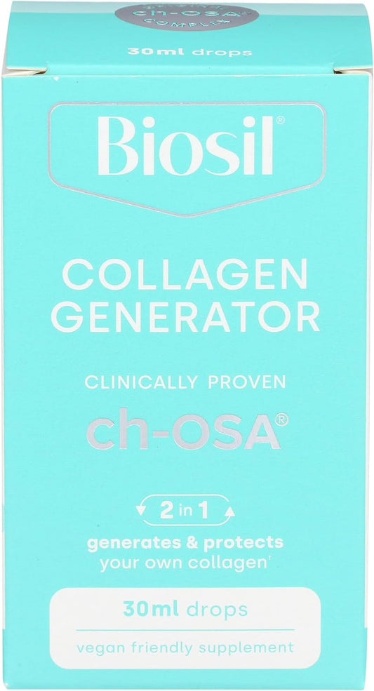 Natural Factors BioSil Liquid - Vegan Collagen Generator for Healthy Hair, Skin, and Nails - Supports Bones and Joints - 1 oz