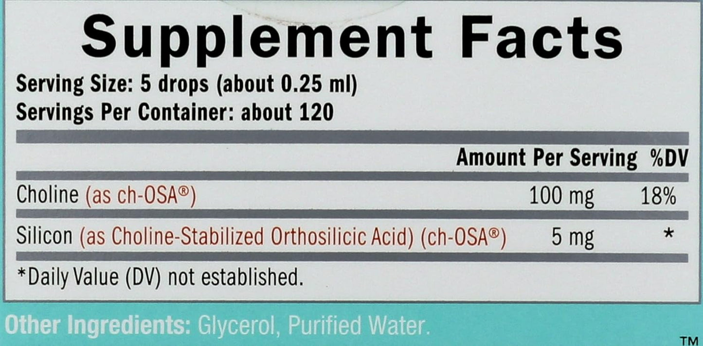Natural Factors BioSil Liquid - Vegan Collagen Generator for Healthy Hair, Skin, and Nails - Supports Bones and Joints - 1 oz