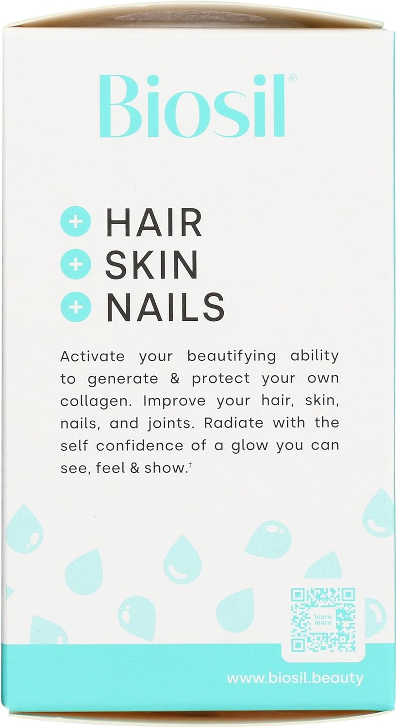 Natural Factors BioSil Liquid - Vegan Collagen Generator for Healthy Hair, Skin, and Nails - Supports Bones and Joints - 1 oz