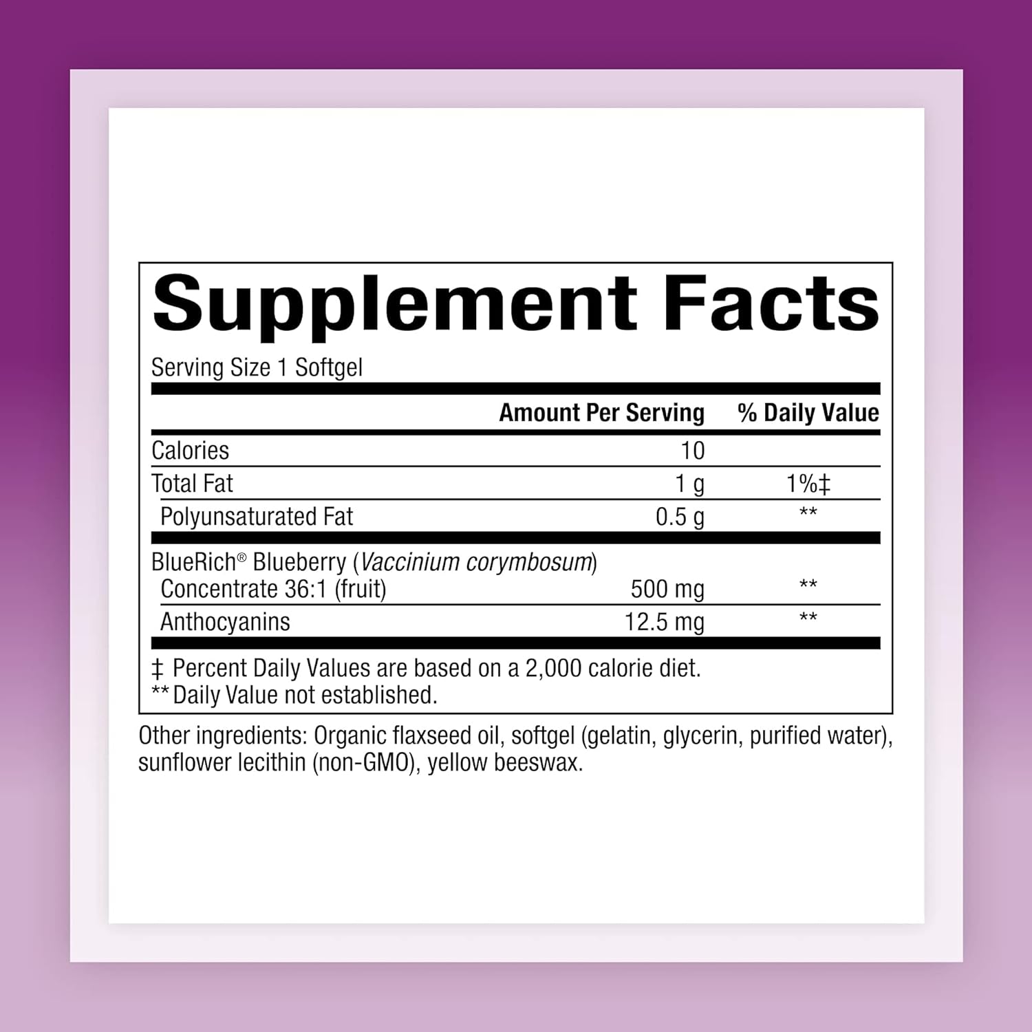 Natural Factors BlueRich Super Strength Blueberry Concentrate Softgels - Antioxidant Support for Good Health (90)