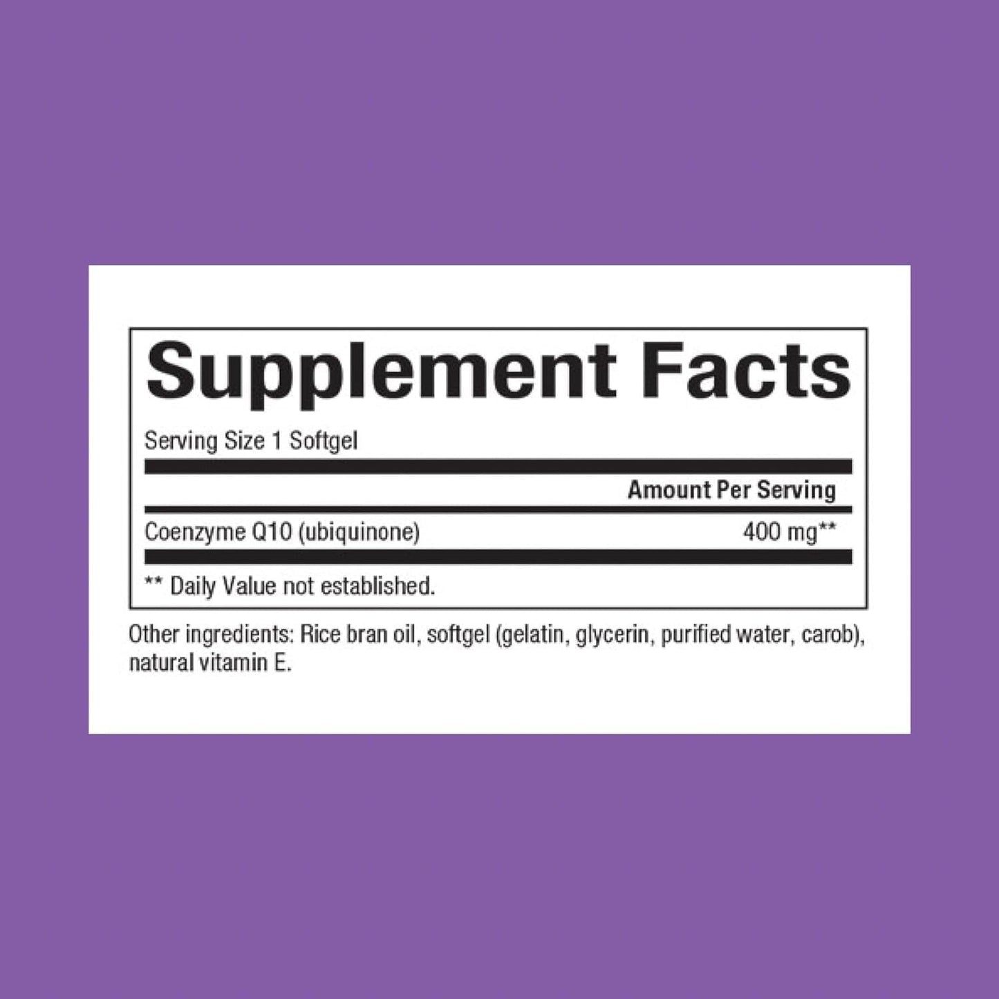 Natural Factors Coenzyme Q10 400 mg Softgels for Energy, Heart & Cognitive Support - 60 Count - BoostGo Australia