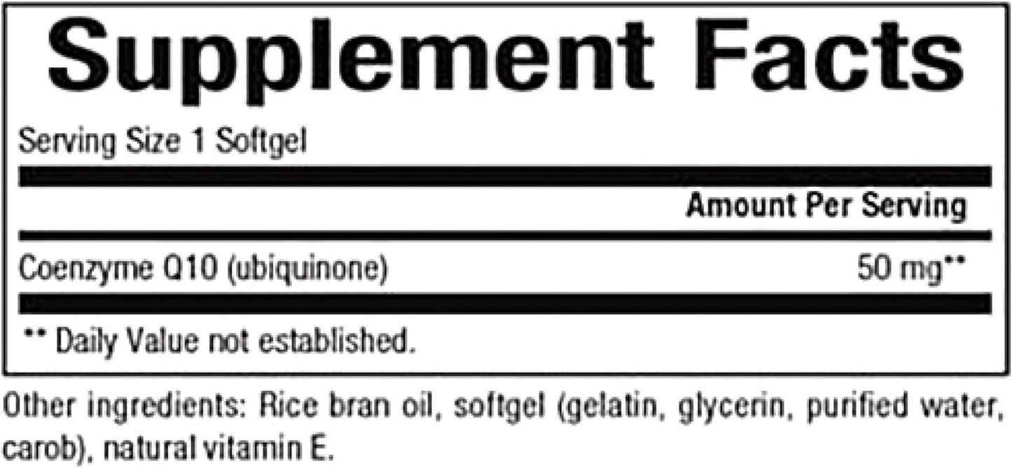 Natural Factors Coenzyme Q10 50mg Softgels - Energy, Heart, Antioxidant Support - Gluten Free - 120 Servings - BoostGo Australia