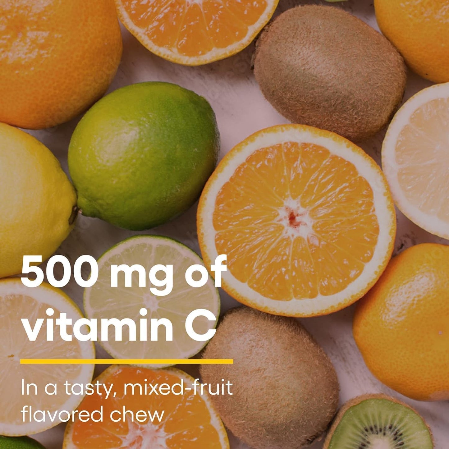 Natural Factors Kids Chewable Vitamin C 500 mg Mixed Fruit Wafers - Immune Health & Bone Support, 90 Count