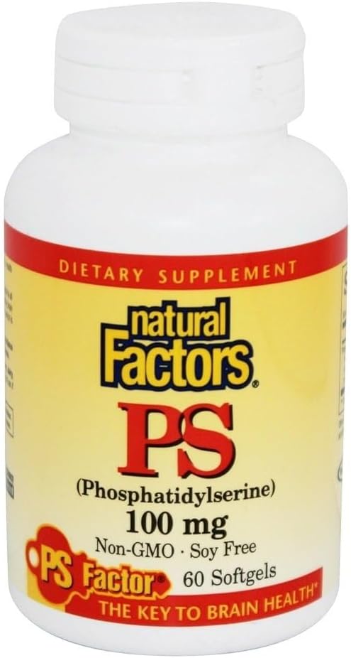 Natural Factors Phosphatidylserine Softgels - Memory & Brain Function Support - 60 Count - Soy & Gluten Free