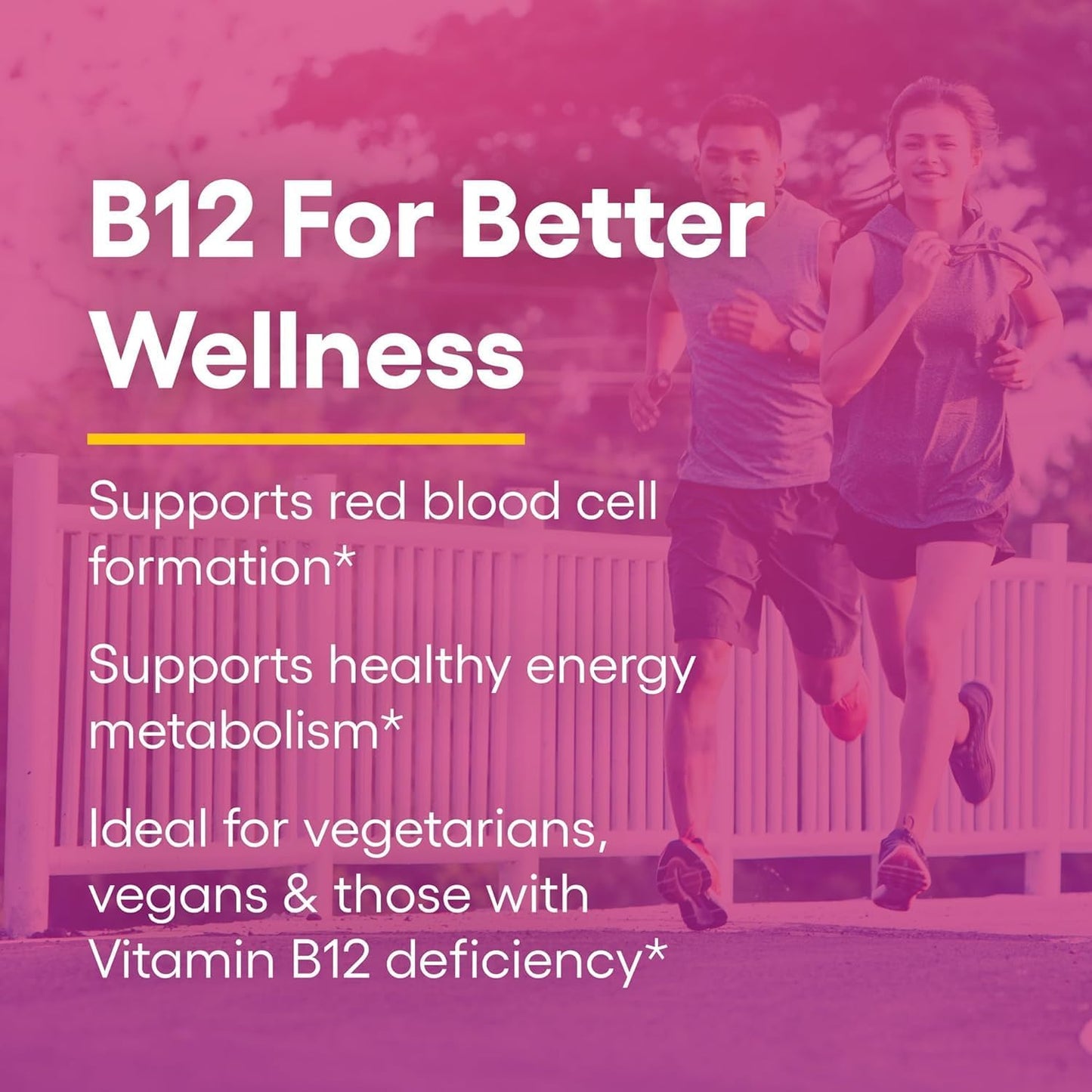 Natural Factors Vitamin B12 Methylcobalamin 5000 mcg Chewable Tablets for Energy and Immune Health - Vegetarian - 60 Servings