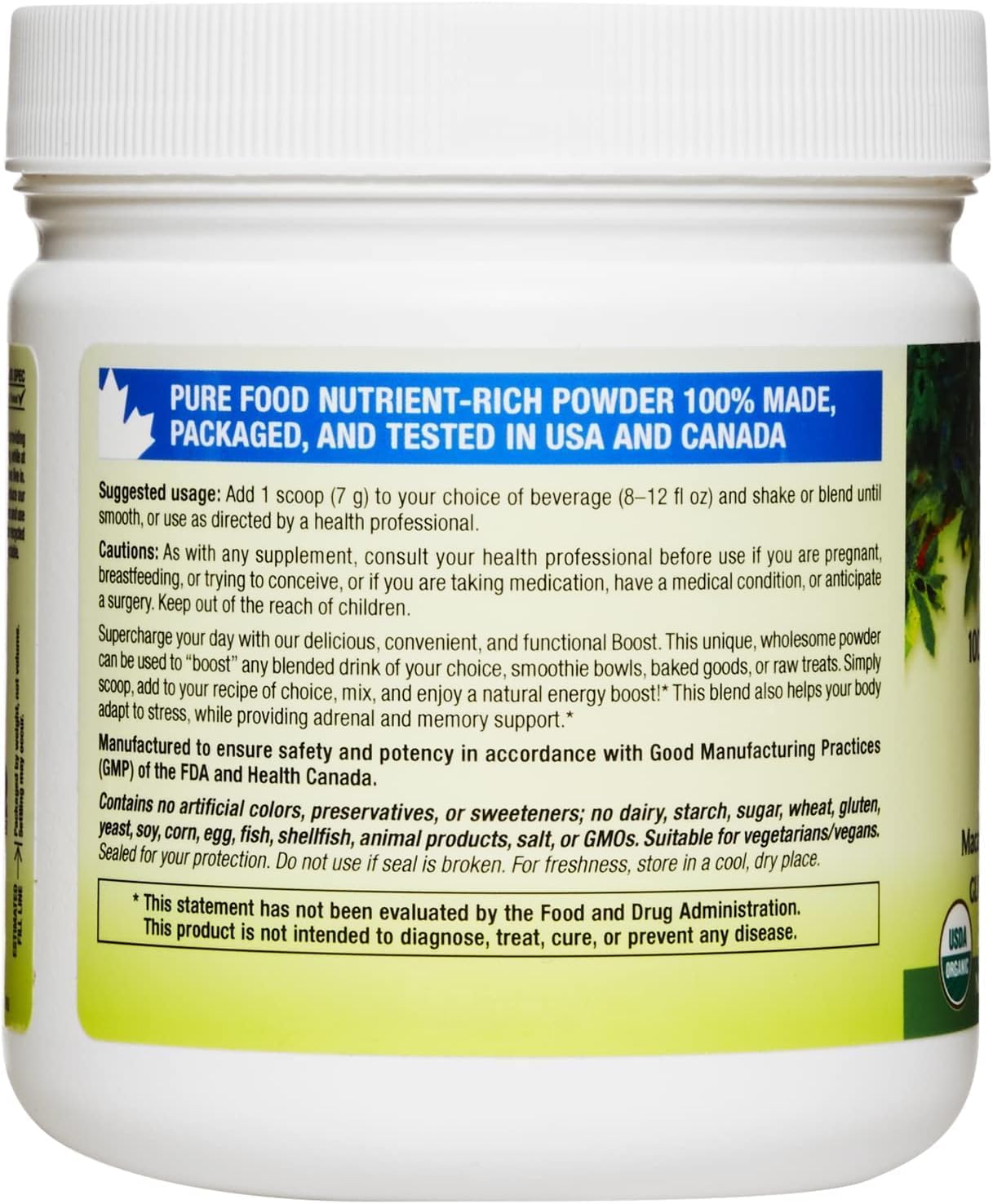 Natural Factors Whole Earth & Sea Energize Adrenal Boost Powder with Maca Root & Ashwagandha - 6.2 oz