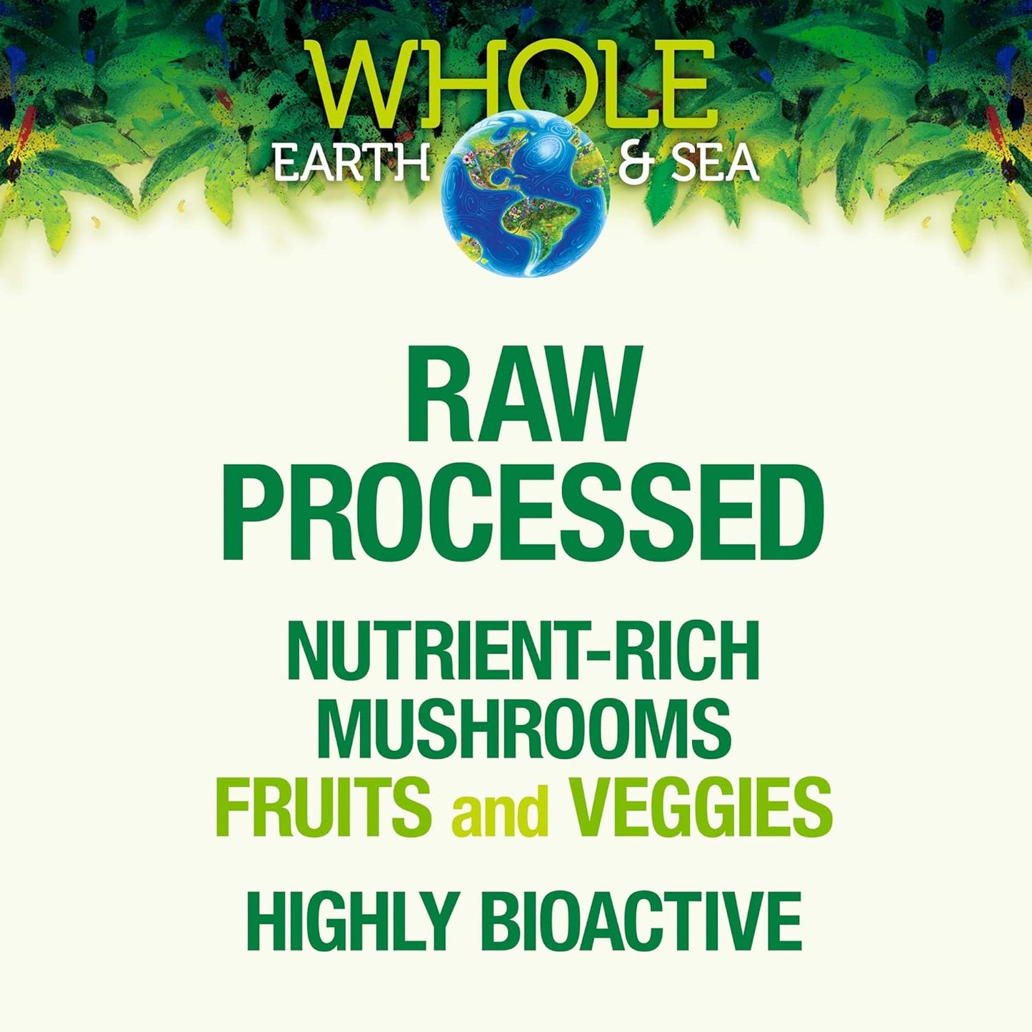 Natural Factors Whole Earth & Sea Super Mushroom Whole Food Supplement - Vegan - 60 Vegetarian Capsules - 60 Servings