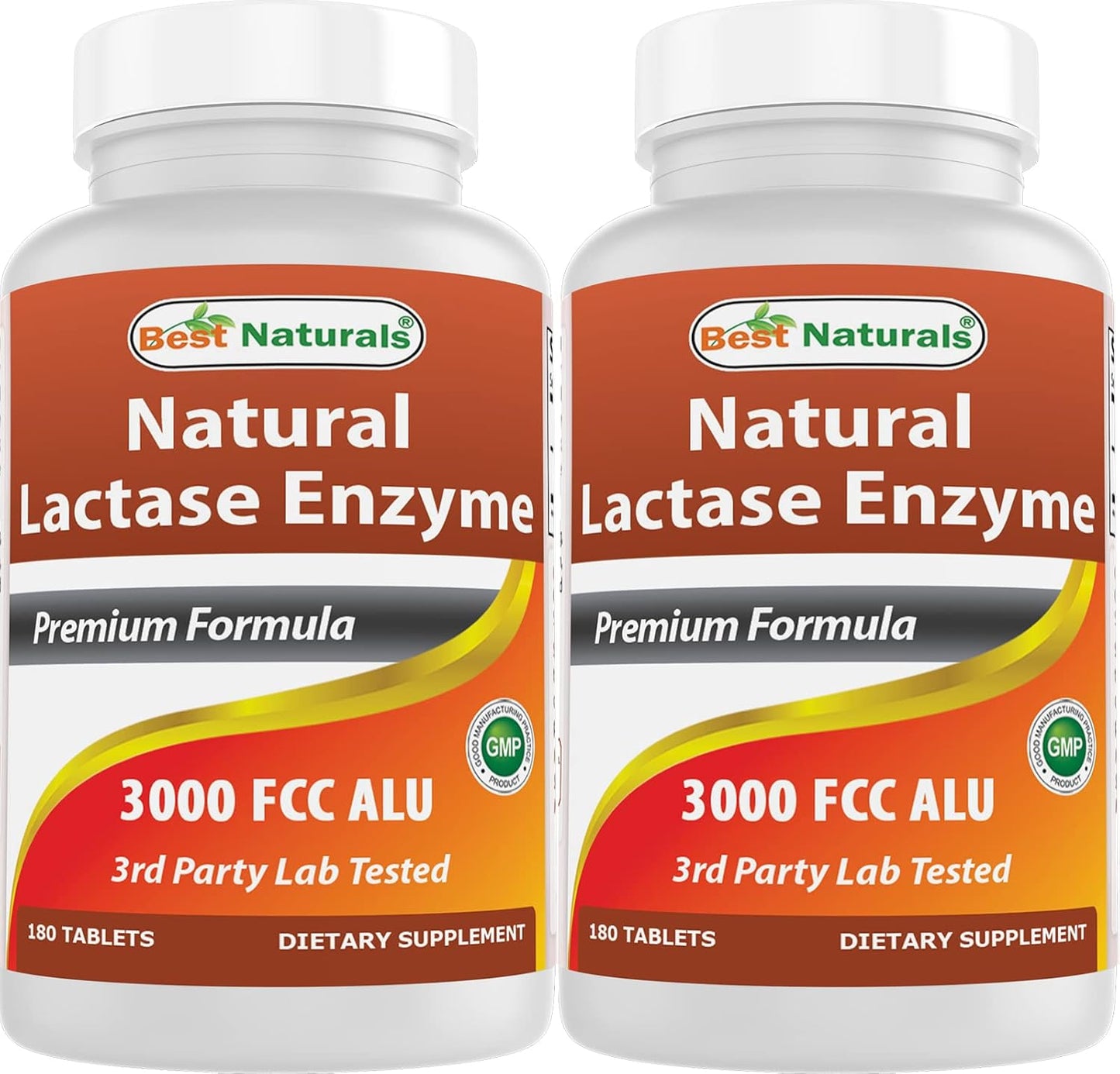Natural Fast-Acting Lactase Enzyme Tablets - 3000 FCC ALU - 360 Count