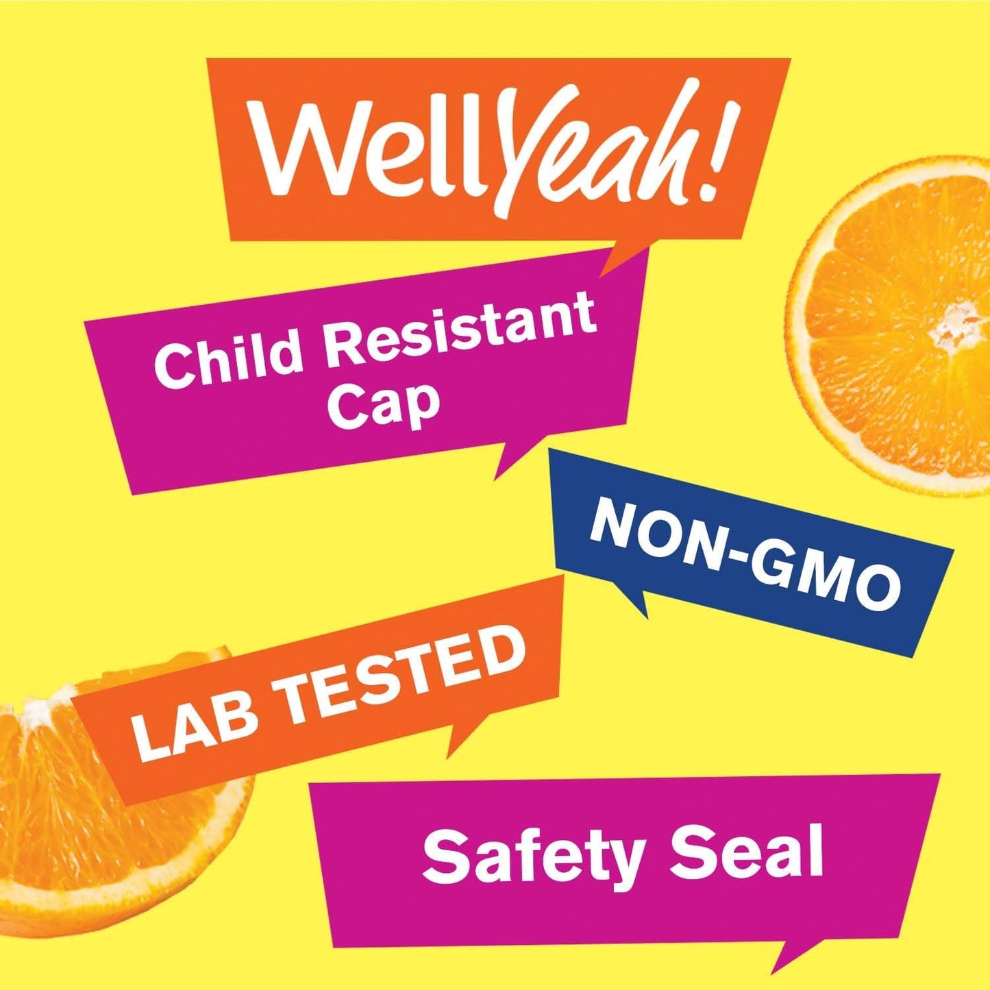 Natural Flavored WellYeah Vitamin C Gummies 500mg for Adults - Immune & Antioxidant Support - Vegan & Nut Free - 60 Count