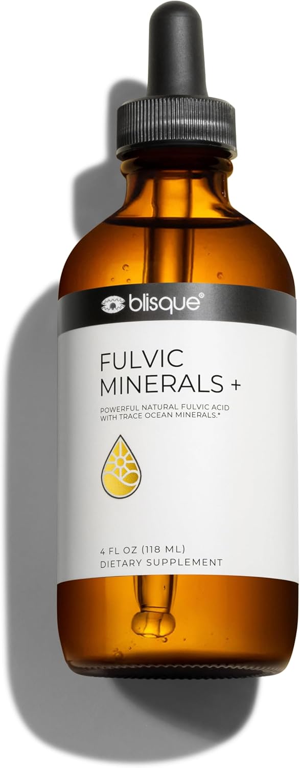 Natural Fulvic Acid and Humic Acid Trace Mineral Drops Supplement for Detox, Immune Support, and Energy - 4 Ounce