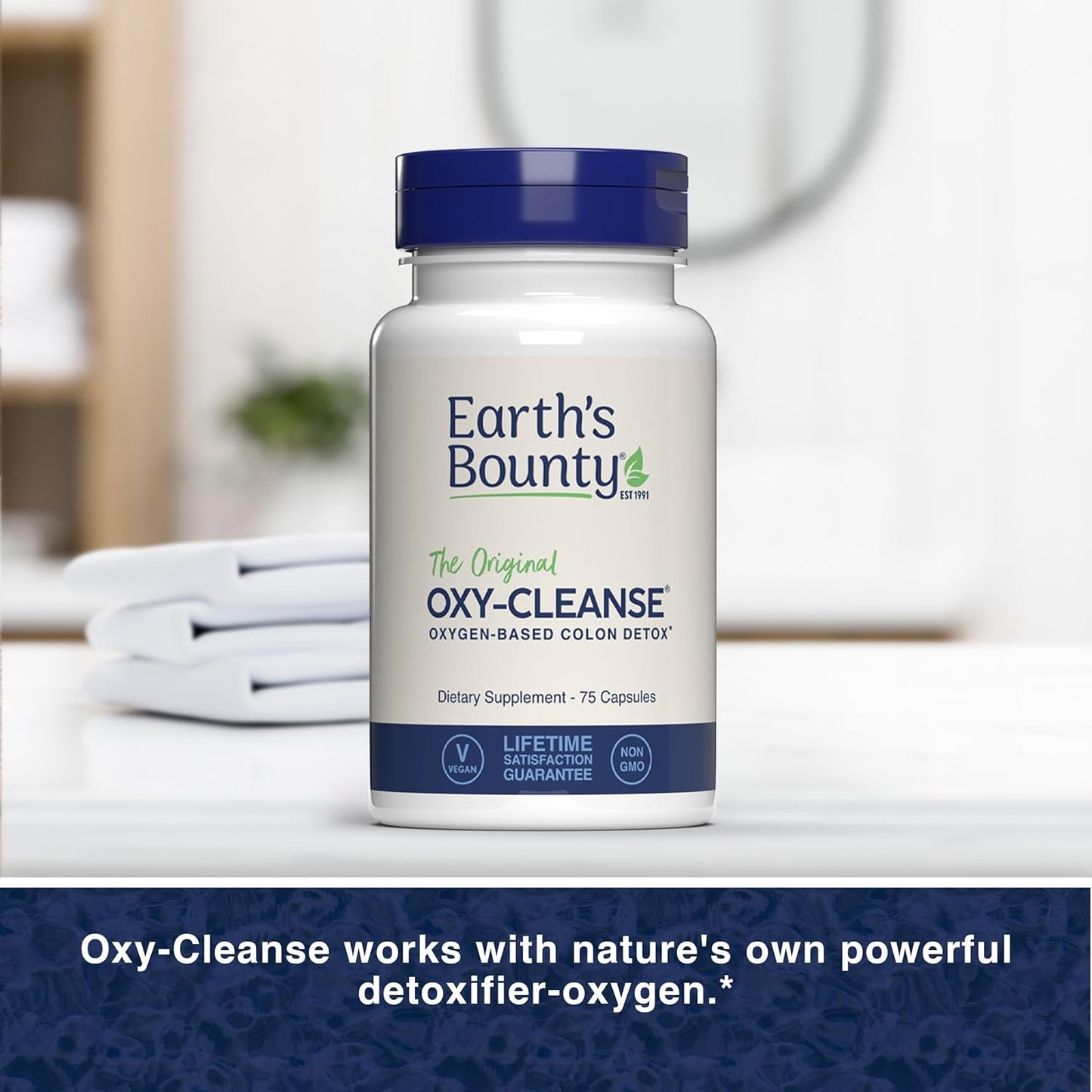 Natural Gentle Colon Cleanse for Digestive Wellness - Constipation Relief - Oxy-Cleanse Colon Conditioner - 75 Capsules (2-Pack)
