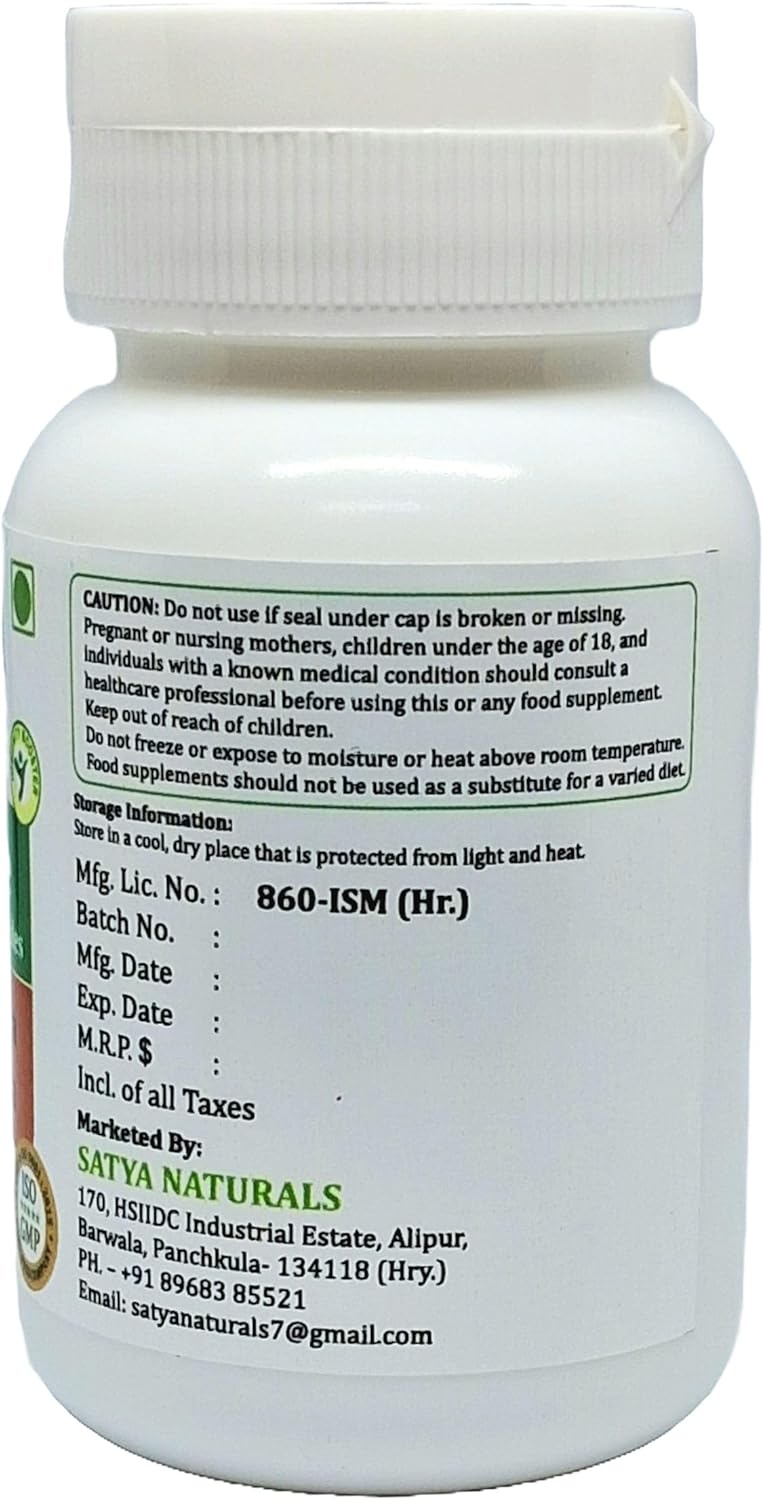 Natural Giloy Forte Capsules 500mg - Guduchi Extract for Men and Women - Ayurvedic Herbal Supplement - 60 Veg Capsules