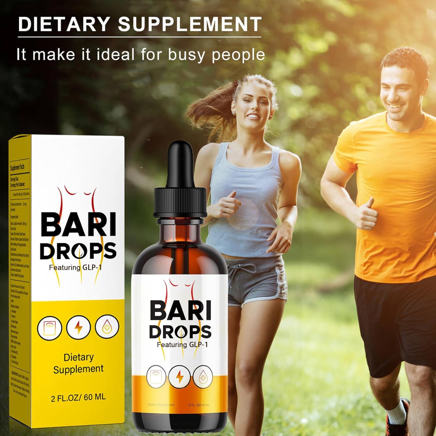 Natural GLP-1 Supplement Drops for Bariatric Patients - 3 Pack of Loroc'e Bari Liquid Drops