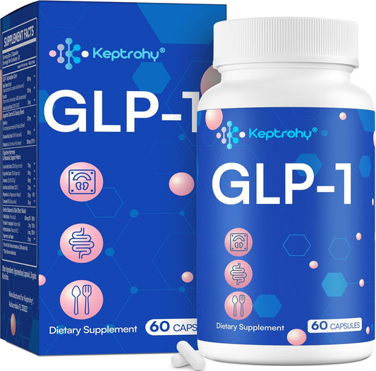 Natural GLP-1 Support Supplement for Men & Women - Boost GLP-1 Levels with Synbiotics & Hops Extract - 1 Bottle