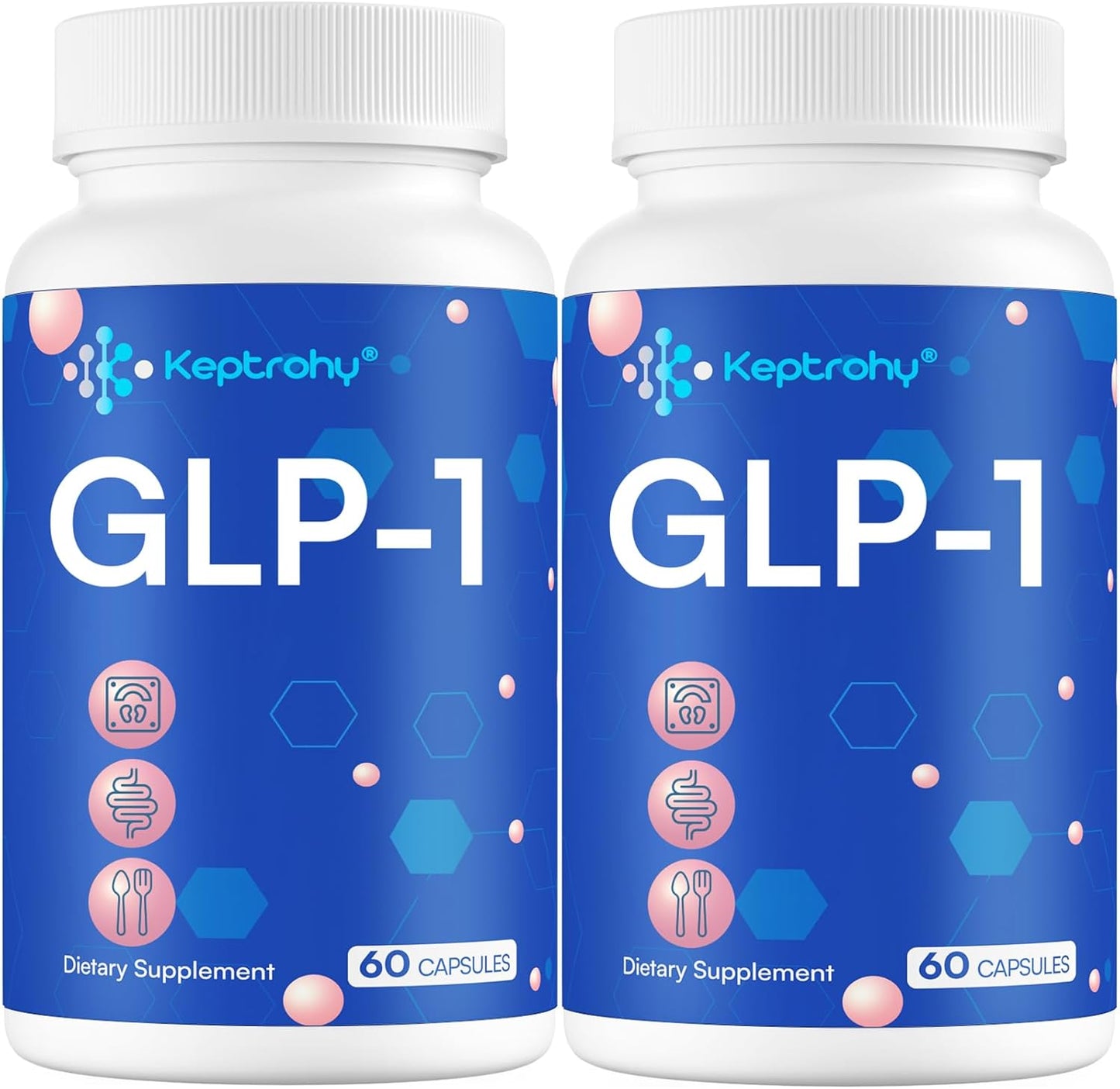 Natural GLP-1 Support Supplement with Synbiotics, Hops Extract, Eriocitrin - 120 Capsules for Men and Women