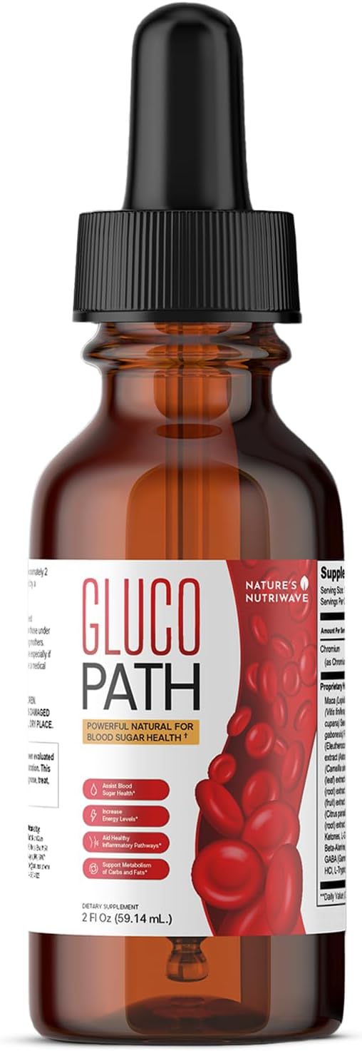 Natural Glucopath Drops for Energy Boost & Wellness Support - 2 Fl Oz, 59ml