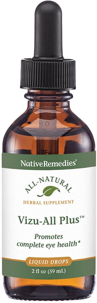 Natural Herbal Supplement for Clear Vision & Healthy Eyes - Promotes Eye Functioning & Circulation - 59 mL