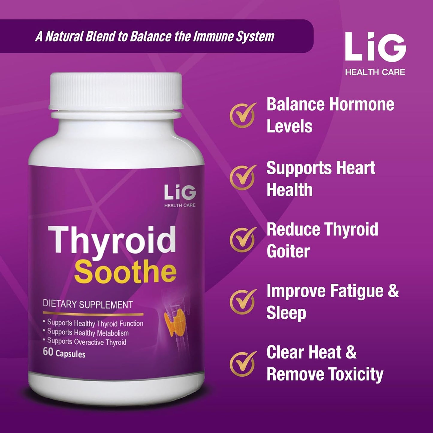 Natural Herbal Supplement for Overactive Thyroid - Balance Hormone Levels - Minimize Goiter - Maintain Thyroid Health