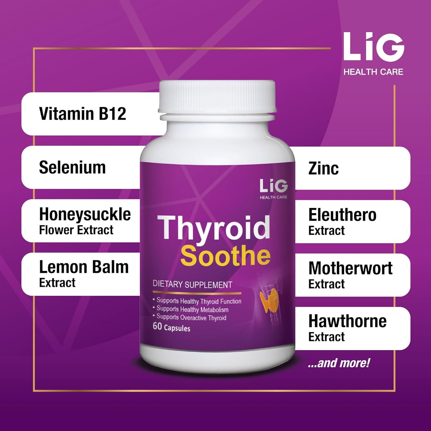 Natural Herbal Supplement for Overactive Thyroid - Balance Hormone Levels - Minimize Goiter - Maintain Thyroid Health