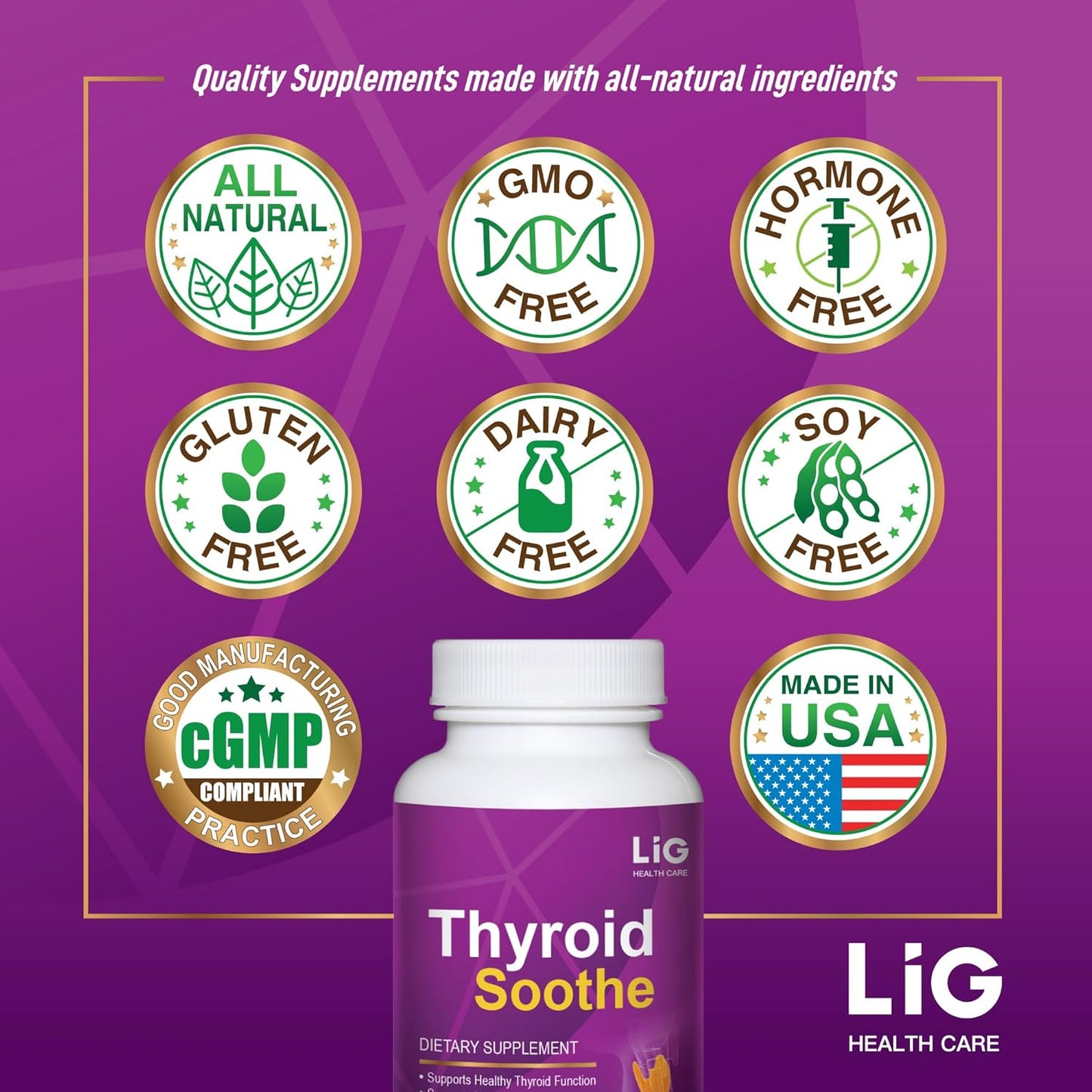 Natural Herbal Supplement for Overactive Thyroid - Balance Hormone Levels - Minimize Goiter - Maintain Thyroid Health