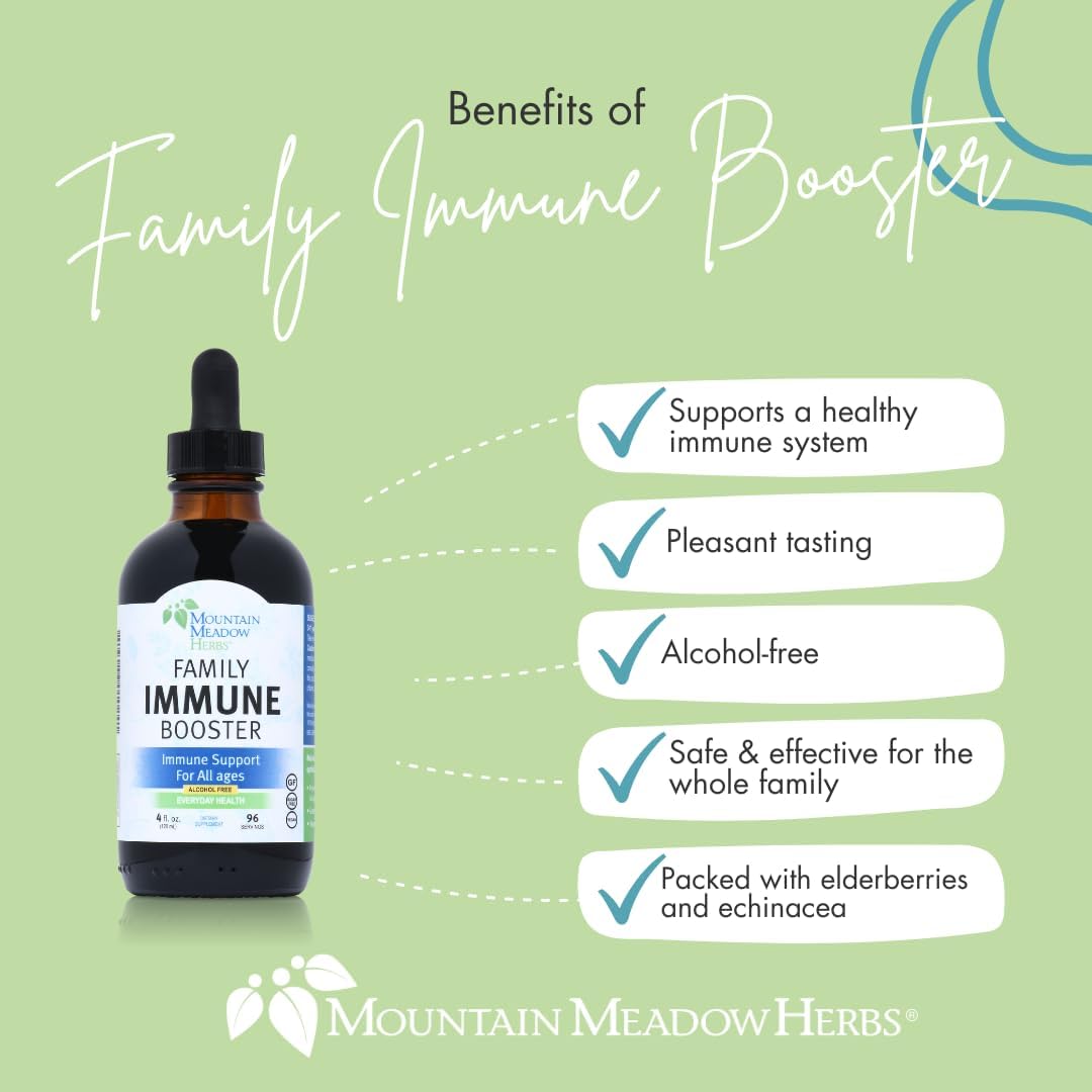 Natural Immune Support Extract with Elderberry and Echinacea for The Whole Family - 4 oz Tincture