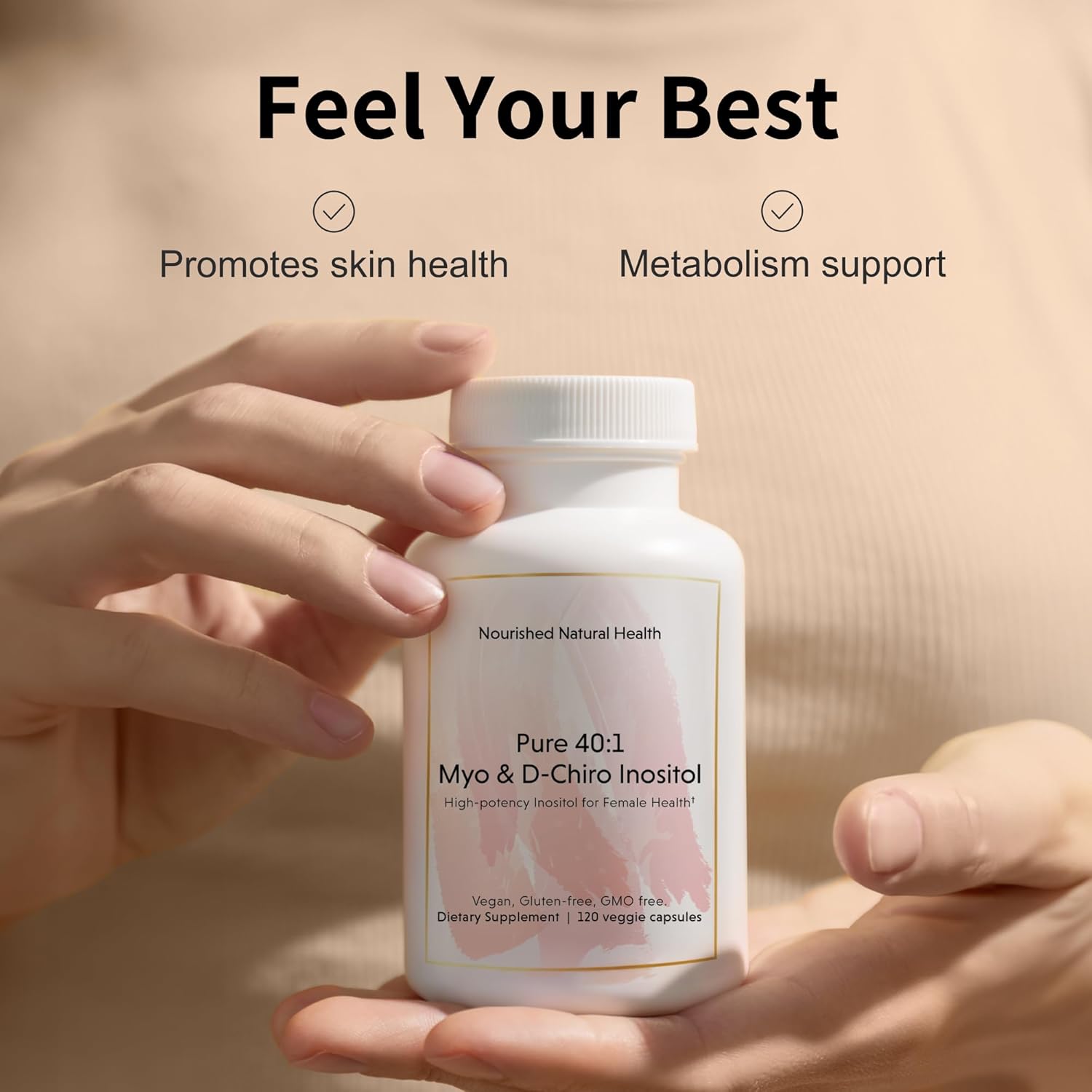 Natural Inositol Supplement 40:1 Ratio for Women - Supports Fertility, Skin Health, Menstrual Cycle - 360 Capsules