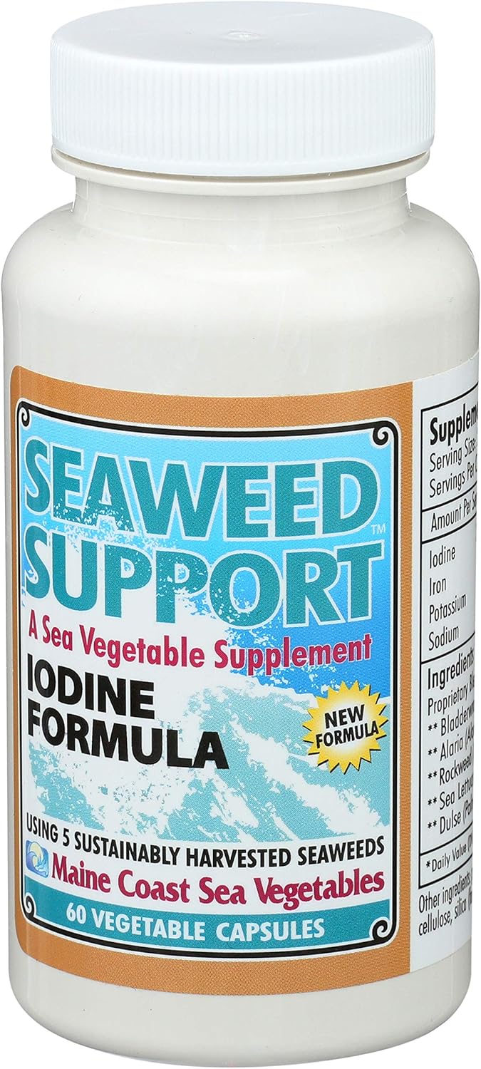 Natural Iodine Supplement from Maine Coast Sea Vegetables - Seaweed Support Formula - 60 Capsules