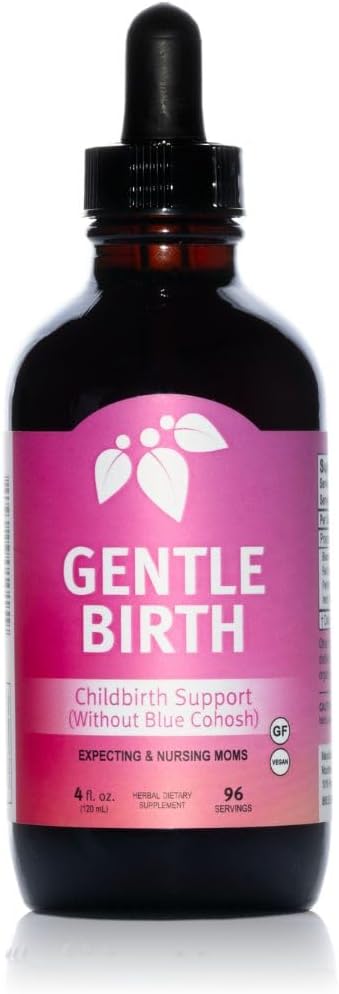 Natural Labor Preparation: Mountain Meadow Herbs Gentle Birth 4oz Liquid Herbal Extract - Support for Childbirth Without Blue Cohosh