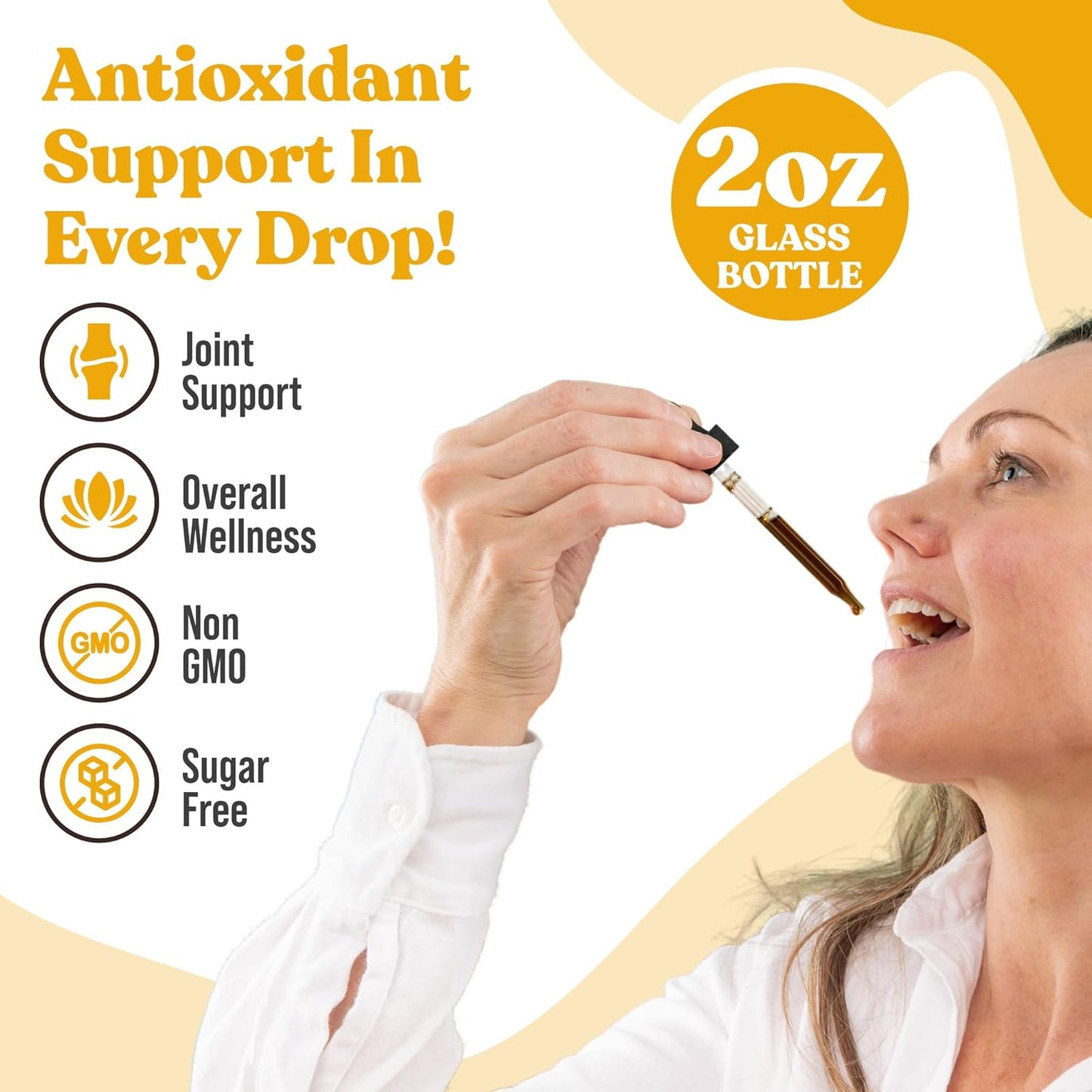 Natural Liquid Turmeric Root Extract with Curcumin for Joint Health - Rejuvica Health Healthy Essentials - Enhanced Absorption Formula