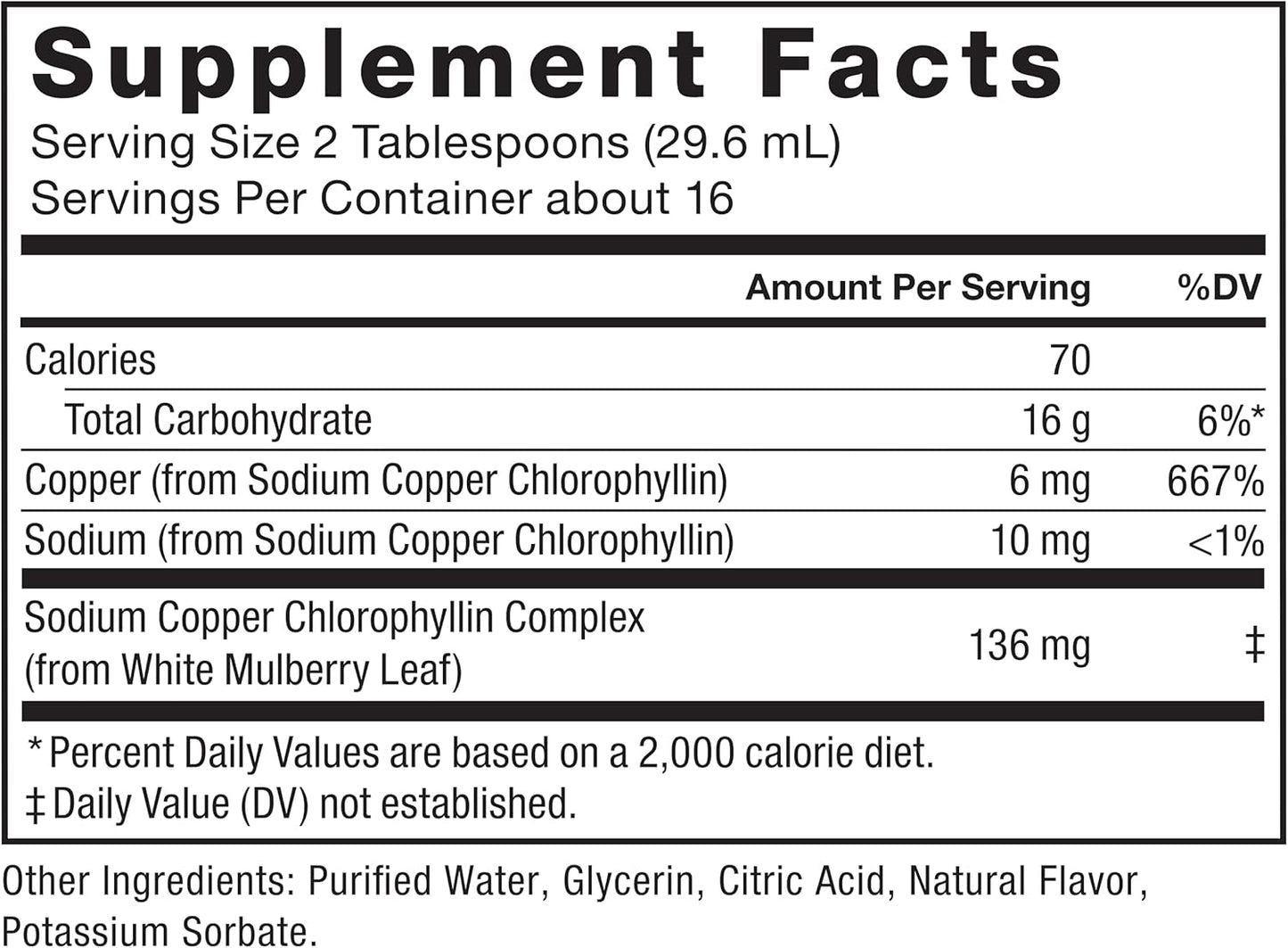 Natural Mint Chlorophyll Liquid Body Deodorizing Supplement, Freshens Breath & Body, Non-GMO, No Artificial Sweeteners, 16 oz.