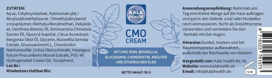 Natural MSM Cream with Cetyl Myristoleate for Muscle & Joint Pain - Topical Relief for Exercise or Aging Pain - BoostGo Australia