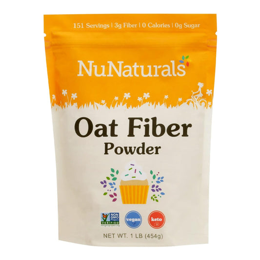 Natural Non-GMO Oat Fiber Powder for Digestive Health - 1 lb
