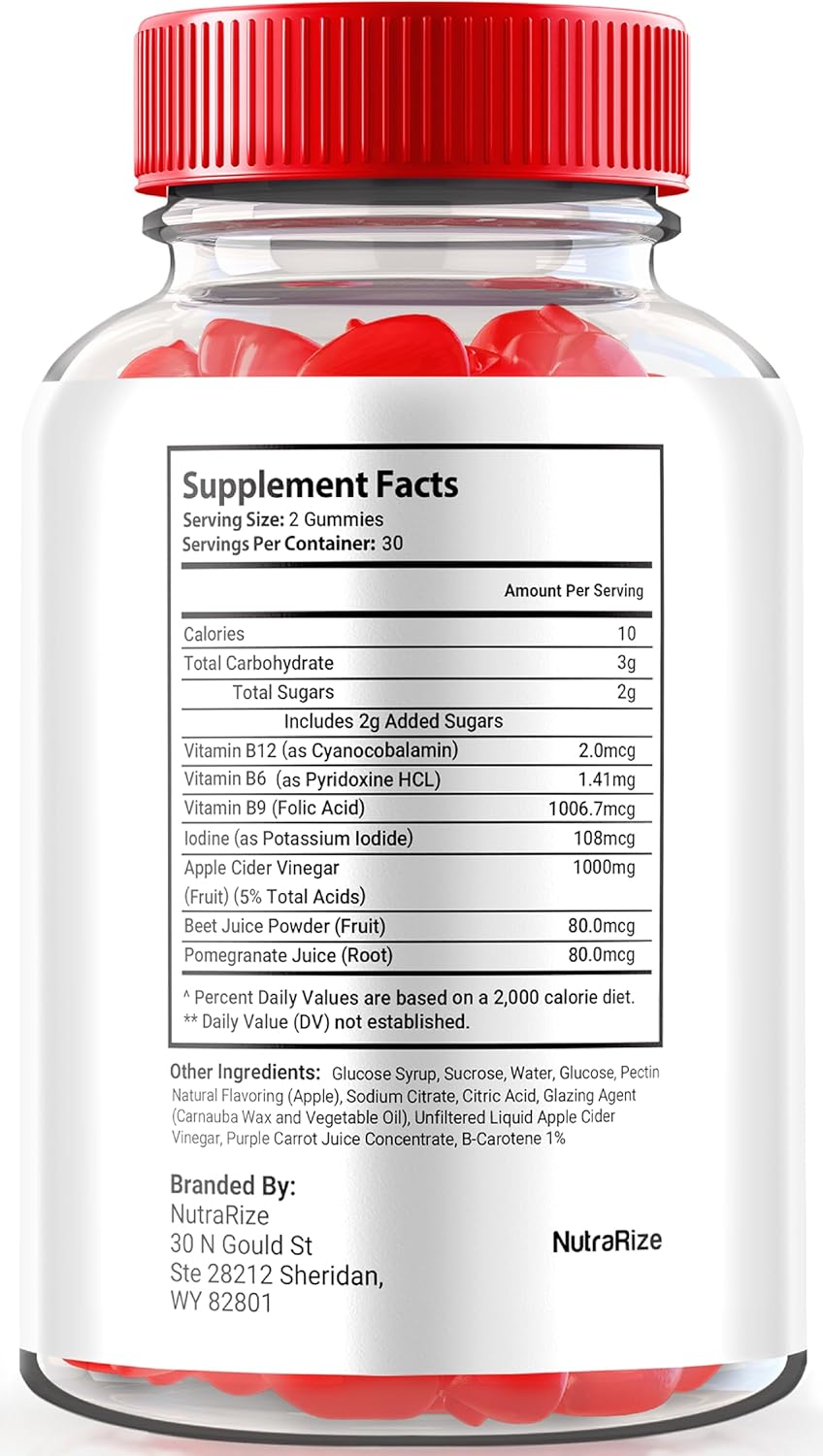 Natural NutraRize KetoSpell ACV Gummies for Advanced Slimming Formula Support - 1000MG Apple Cider Vinegar Supplement - 60 Gomitas Reviews