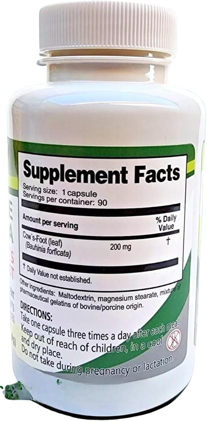 Natural Pata de Vaca (Cows Foot Herb) Superfood Capsules - 90 Count (500 mg) by vidaherbal