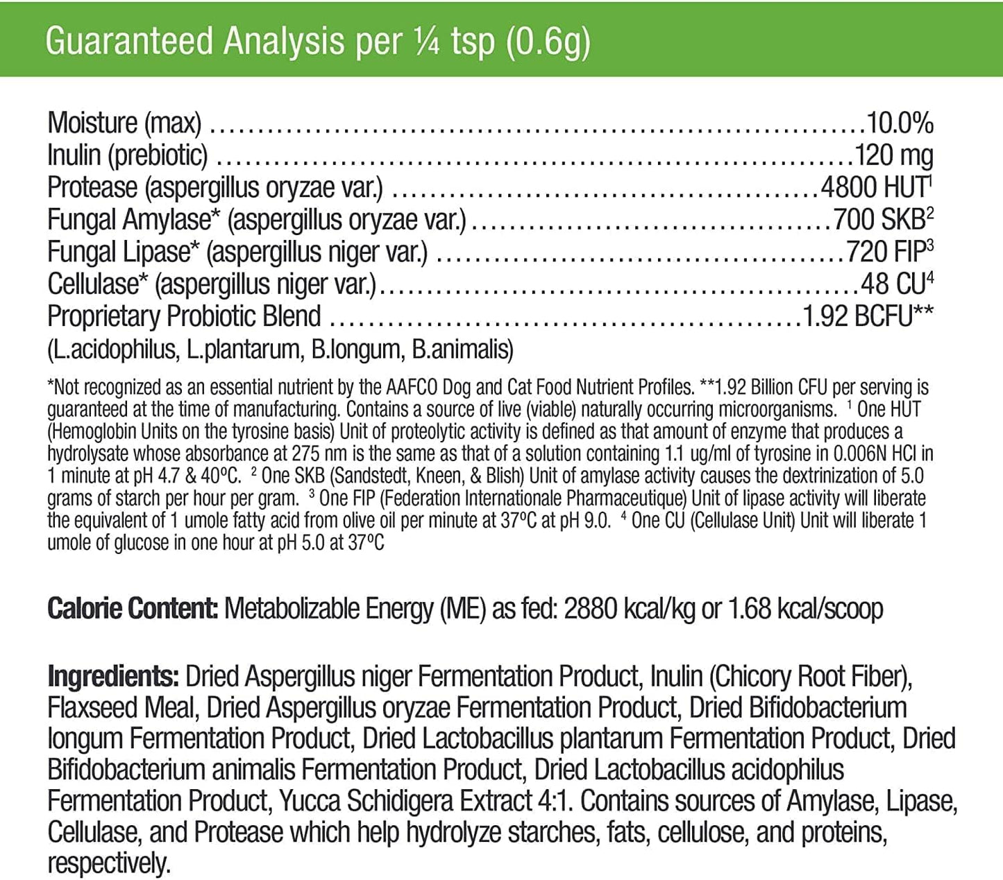 Natural Pet Probiotic & Digestive Enzyme Supplement - Gut Health Complex for Dogs & Cats - Supports Digestion, Immune System, Nutrient Absorption - 3.5oz Powder (2 Pack)